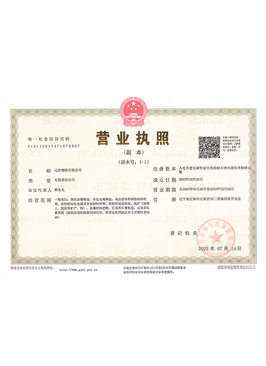 辽钢交易牌照